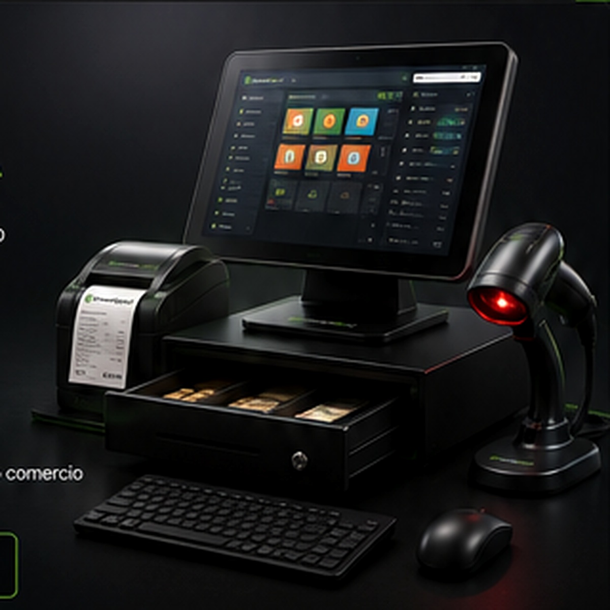 Render premium del Kit Básico de punto de venta
